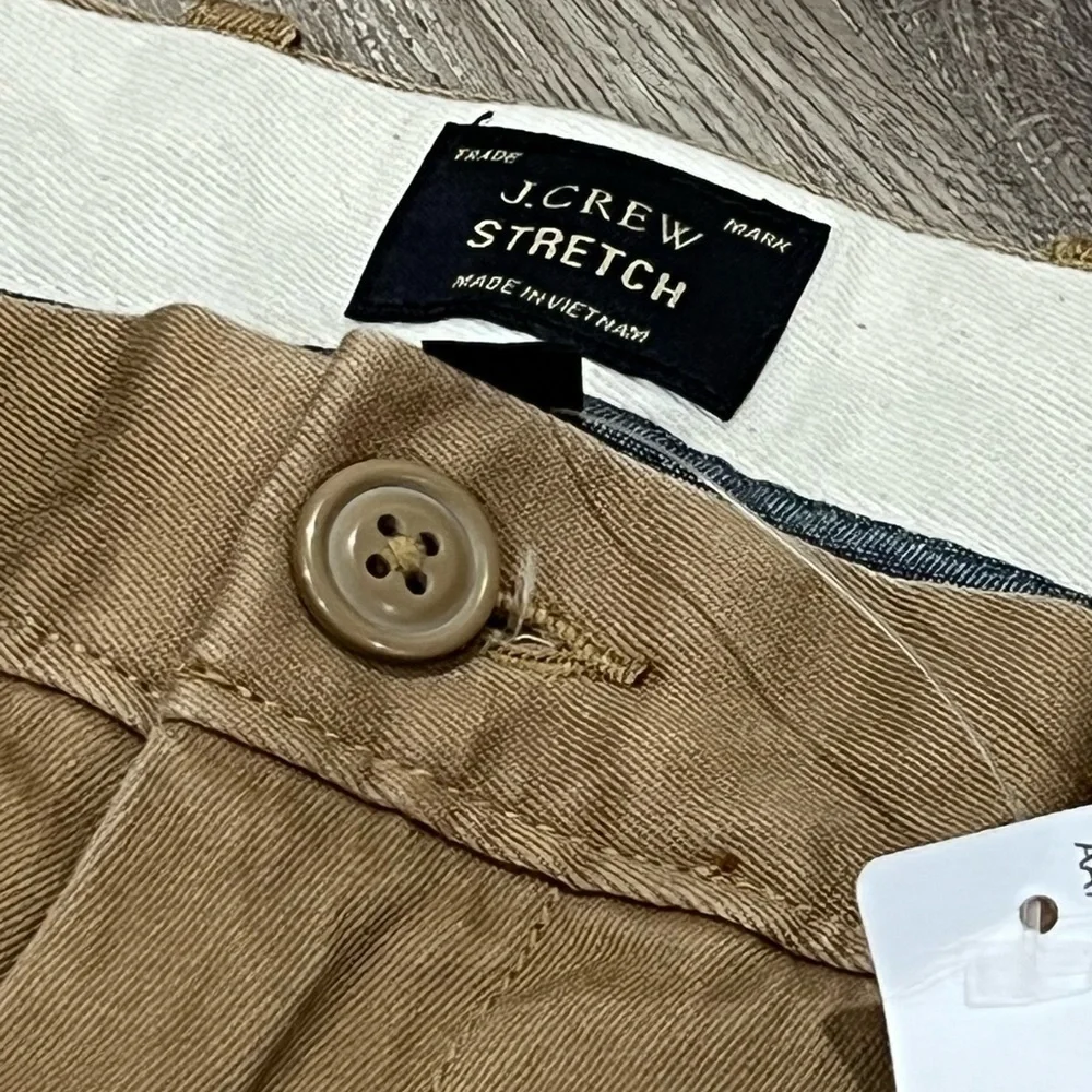NWT Men’s J. Crew 484 Stretch Tan Khaki Chino 34W 34L Staple Slim Fit Pants